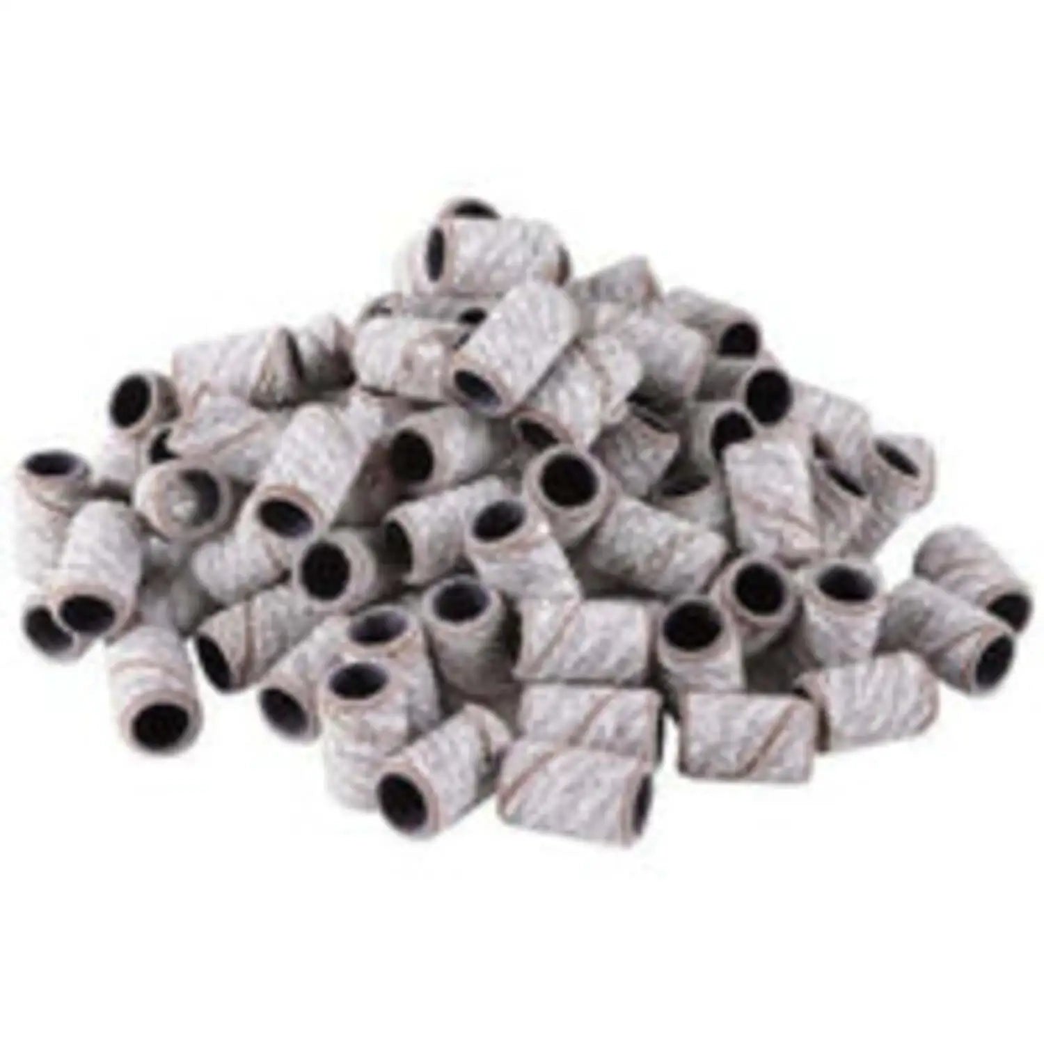 Close-up image of a fine-grit sanding band suitable for use on natural nails, showcasing its gentle abrasive surface.