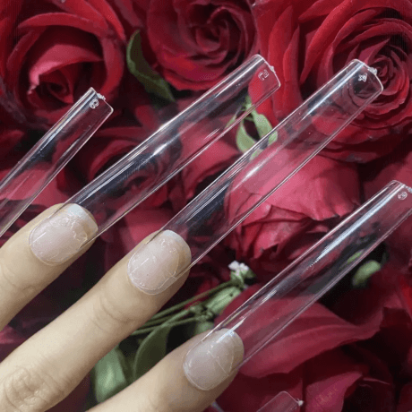 5 XL NAIL TIPS (EXTRA LONG SQUARE FULL COVER NAILS) 120 PCS BAG. - Purple Phoenix Nail Supply