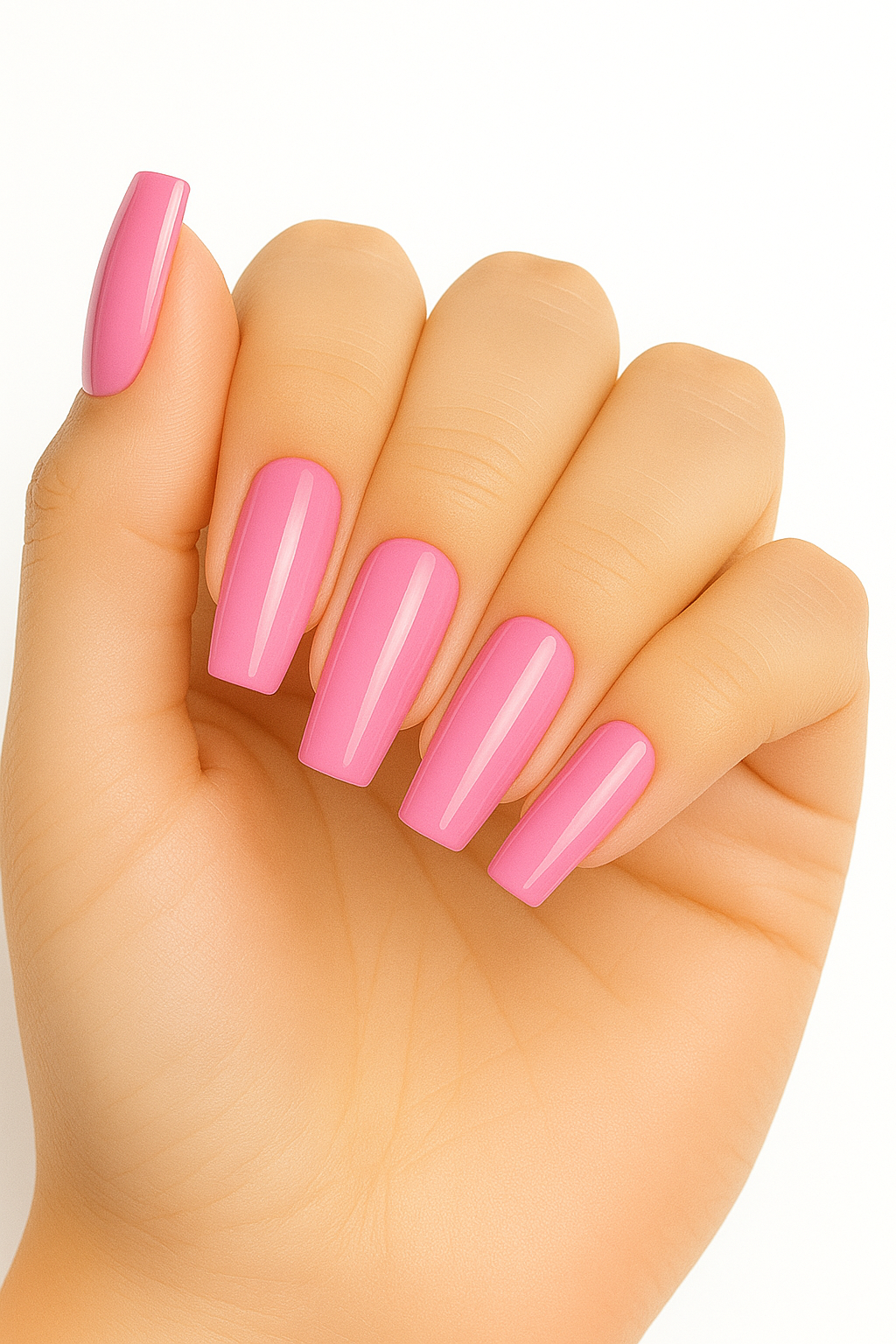 Professional-grade bubblegum pink nail powder for sculpting and overlays 
