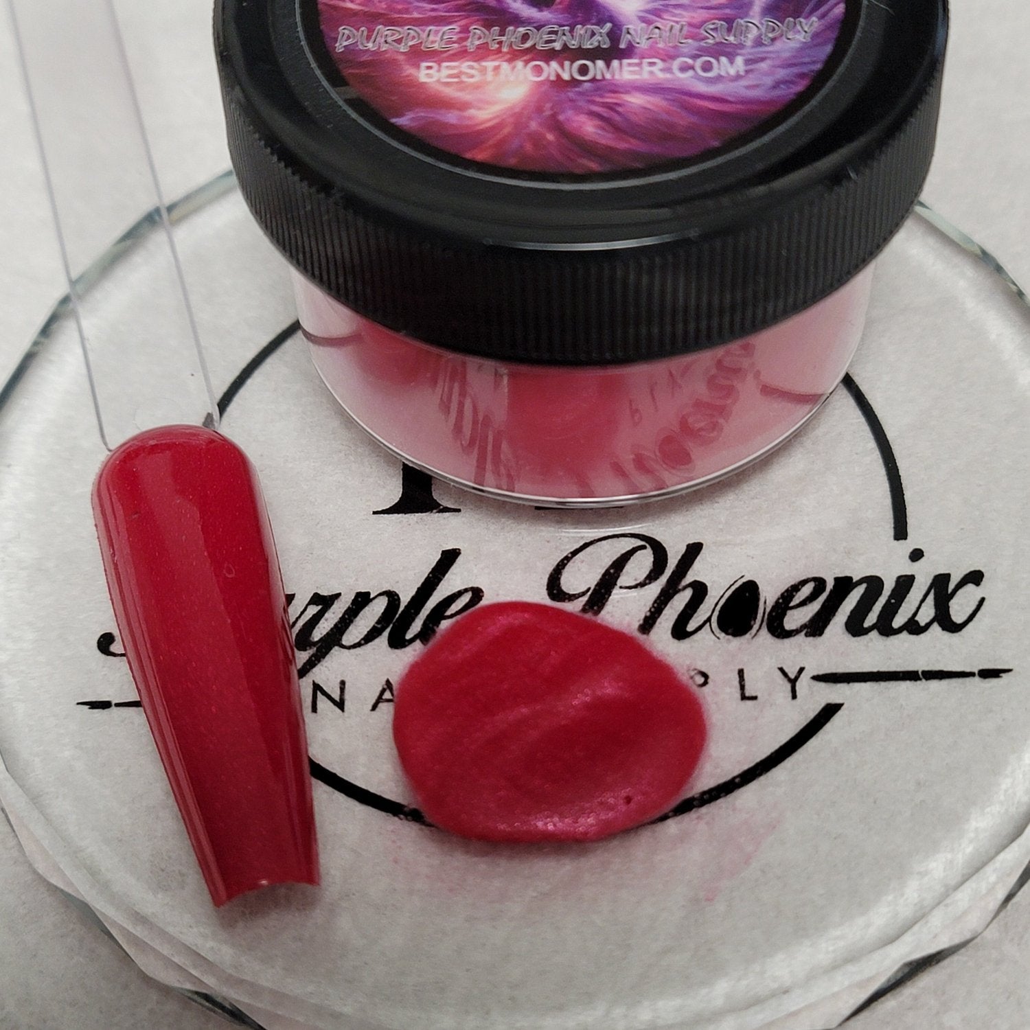 Cherry Blaze Acrylic Powder - 1oz | Vibrant and Long-lasting