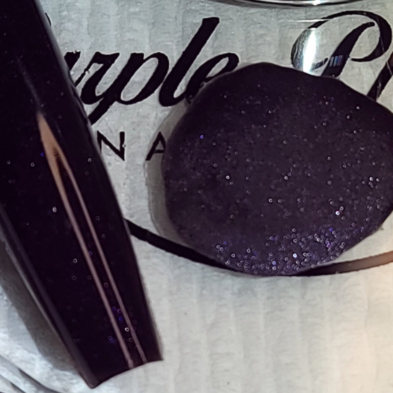 Midnight Plum Acrylic Powder - Deep, dark plum with an enigmatic shimmer for sophisticated nail art