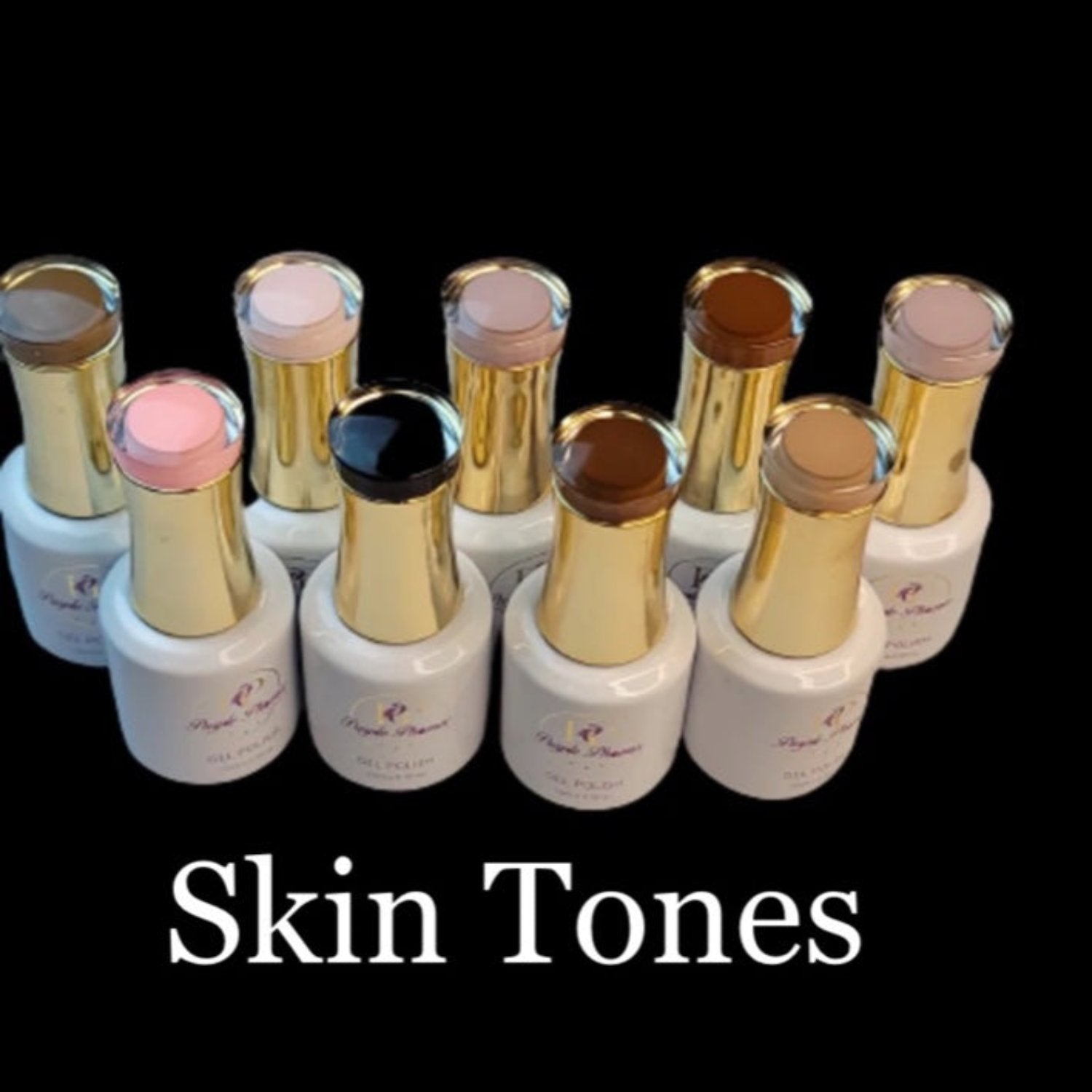 Full Skin Tone Gel Polish Collection - 9 Nude Shades by Purple Phoenix Nail Supply