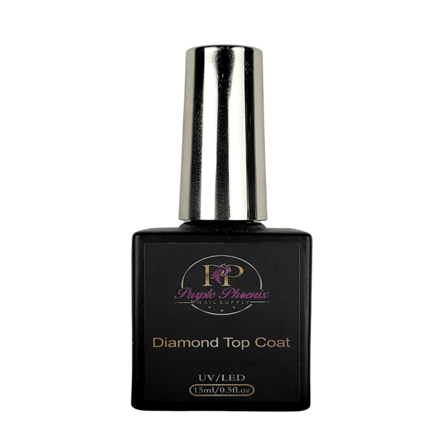 HEMA-Free Diamond Gel No Wipe Topcoat - 15ml (0.5oz) - Purple Phoenix Nail Supply