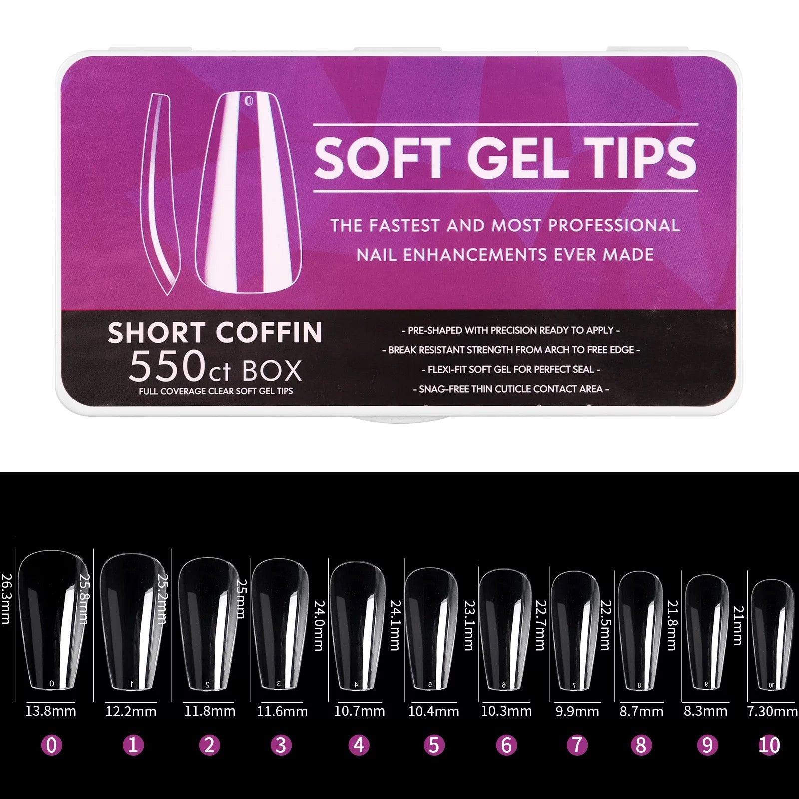 SOFT GEL TIPS - Purple Phoenix Nail Supply