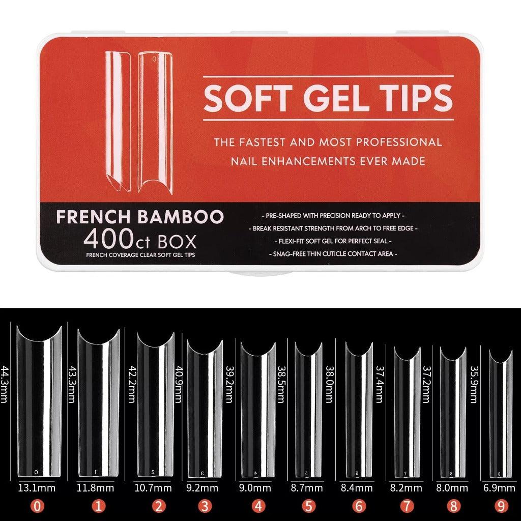 SOFT GEL TIP FRENCH BAMBOO HALF COVERAGE
